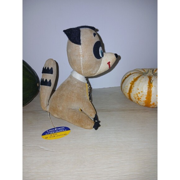 R Dakin Dream Pets Ty Coon Racoon Stuffed Animal Sawdust #233 7" Vintage - Picture 9 of 16